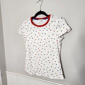 BODEN Cotton Polka Dot Crewneck Tee